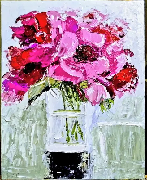 Quadros para Sala e Quarto Pintura Rosas Presente de Natal