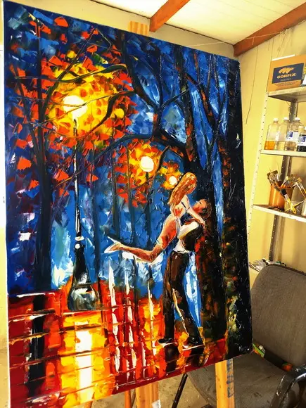 Quadros para Sala e Quarto Pintura Tela Romance Black Friday