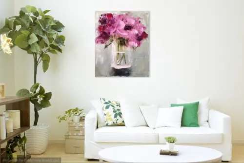 Quadros para Sala e Quarto Pintura Tela Rosas Black Friday