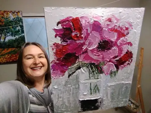 Quadros para Sala e Quarto Pintura Tela Rosas Black Friday