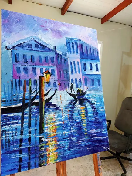 Quadros para Sala Itália Veneza Gôndolas Presente de Natal