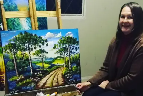 Quadros para Sala Paisagem Araucárias Presente de Natal