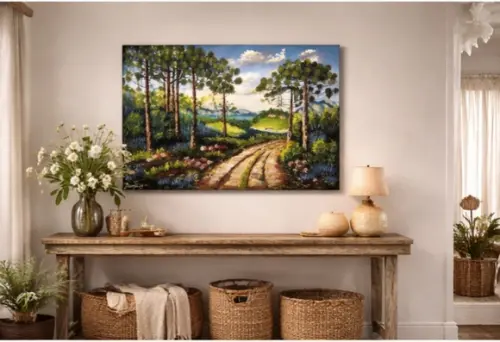 Quadros para Sala Paisagem Araucárias Presente de Natal
