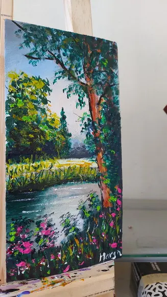 Quadros para Sala Paisagem Floresta com Lago Black Friday