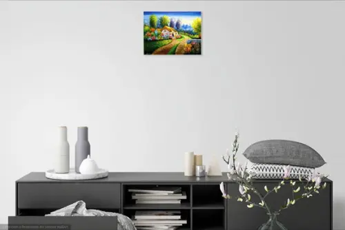 Quadros para Sala Paisagem Jardim Casa Francesa Black Friday
