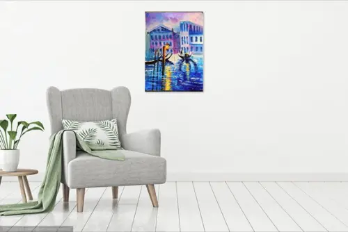 Quadros para Sala Paisagem Urbana Veneza Presente de Natal