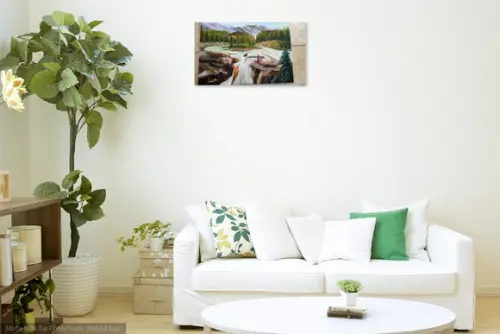 Quadros para Sala Pintura em Tela Cachoeira Black Friday