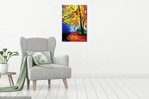 Quadros para Sala Pintura em Tela Paisagem Família Unida