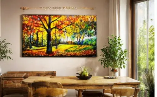 Quadros para Sala Pintura em Tela Paisagem Moderno Verão