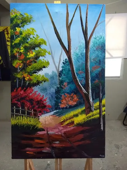 Quadros para Sala Pintura em Tela Paisagem Presente de Natal