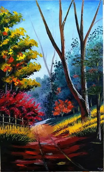 Quadros para Sala Pintura em Tela Paisagem Presente de Natal
