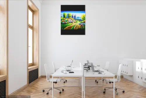 Quadros para Sala Pintura em Tela Paisagem Presente de Natal
