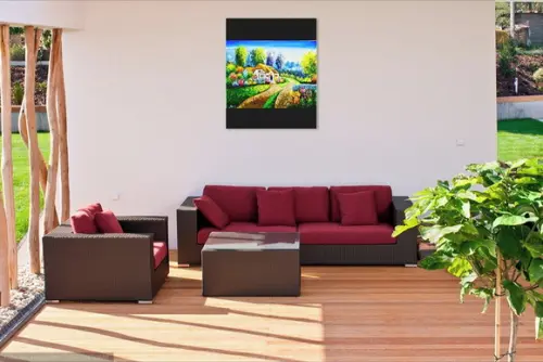 Quadros para Sala Pintura em Tela Paisagem Presente de Natal