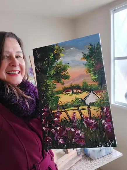 Quadros para Sala Pintura em Tela Paisagem Presente de Natal