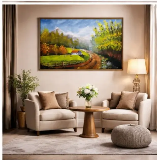 Quadros para Sala Pintura em Tela Paisagem Presente de Natal