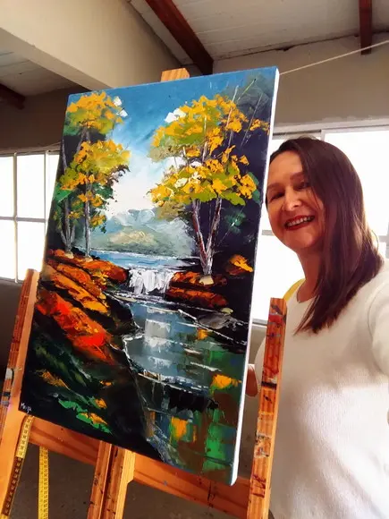 Quadros para Sala Pintura em Tela Paisagem Presente de Natal