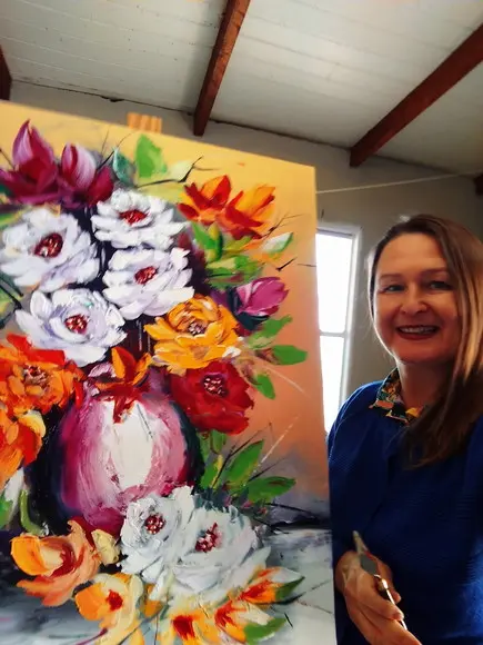 Quadros para Sala Pintura em Tela Rosas Black Friday