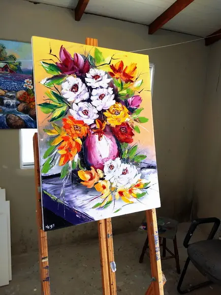 Quadros para Sala Pintura em Tela Rosas Black Friday