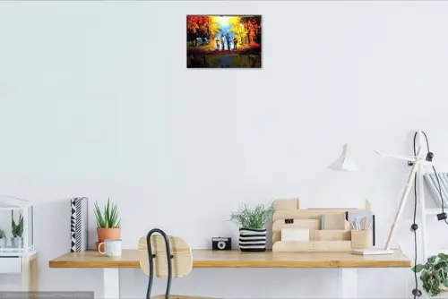 Quadros para Sala Pintura Família Feliz Presente de Natal