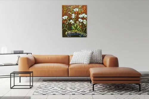Quadros para Sala Pintura Orquídeas Brancas Black Friday