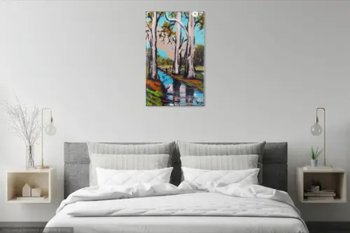 Quadros para Sala Pintura Paisagem Árvores Presente de Natal