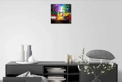 Quadros para Sala Pintura Tela Paisagem Presente de Natal