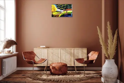 Quadros para Sala Pintura Tela Paisagem Presente de Natal