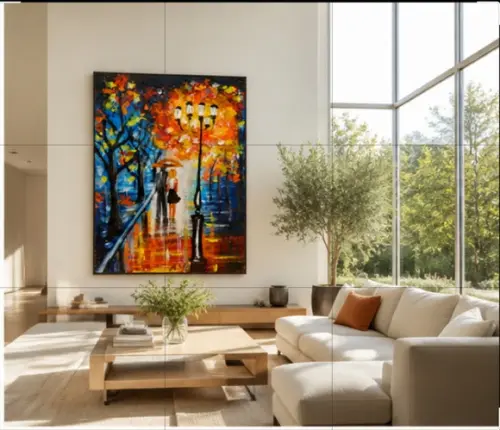 Quadros para Sala Pintura Tela Urbana My Love Black Friday