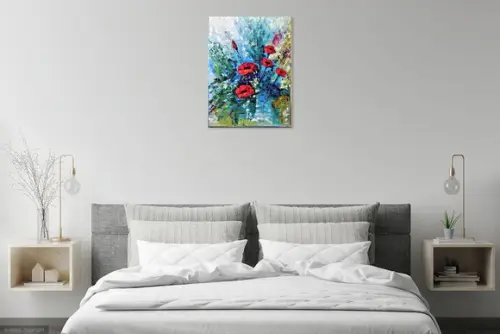 Quadros para Sala Tela Moderno Papoulas Black Friday