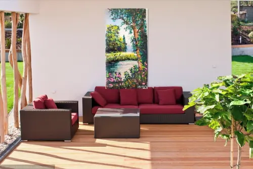 Quadros para Sala, Quarto Floresta com Lago Black Friday