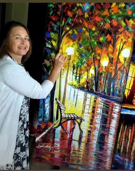 Quadros para Sala Tela Urbana Noite no Parque Black Friday
