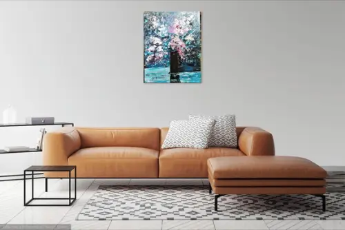 Quadros Pintura Abstrato Moderno Love In Rose Black Friday