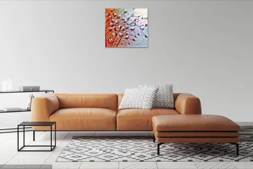 Quadros Pintura Abstrato Moderno Magnólias Black Friday