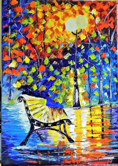 Quadros Pintura Abstrato Moderno Urbana Banco Black Friday