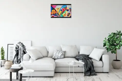 Quadros Pintura em Tela Abstrato Moderno Bolhas de Sabão