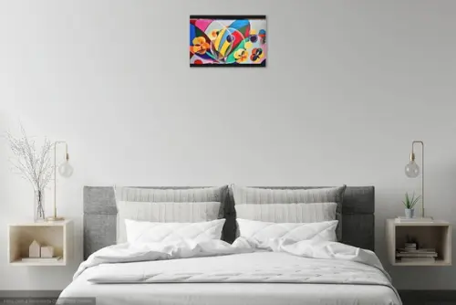 Quadros Pintura em Tela Abstrato Moderno Bolhas de Sabão