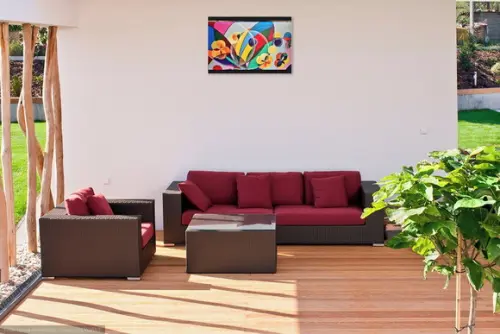 Quadros Pintura em Tela Abstrato Moderno Bolhas de Sabão
