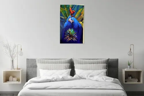 Quadros Pintura em Tela Amazônia Araras Azuis Black Friday