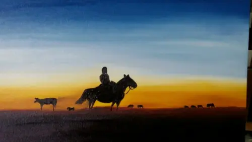 Quadros Pintura em Tela Campo Gaúcho Campeiro Black Friday