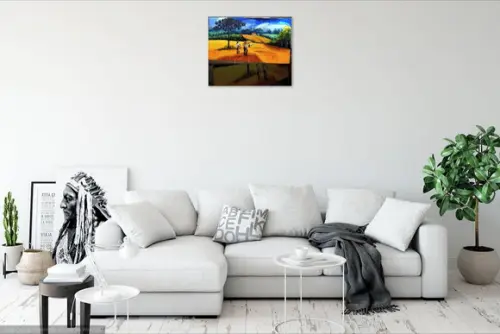 Quadros Pintura em Tela Campo Colheita Trigal Black Friday