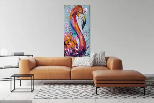 Quadros Pintura em Tela Cisne Ave Animais Aquarela Abstrato