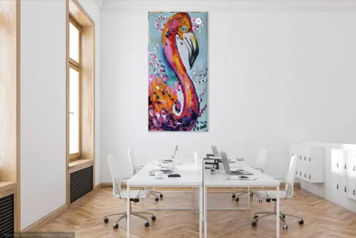 Quadros Pintura em Tela Cisne Ave Animais Aquarela Abstrato
