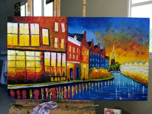 Quadros Pintura em Tela Copenhagen Dinamarca Black Friday