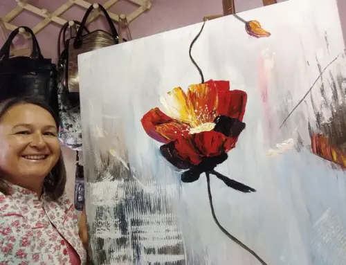 Quadros Pintura em Tela Floral Moderno Papoulas Black Friday