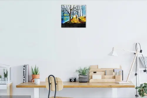 Quadros Pintura em Tela Inverno Lago Congelado Black Friday