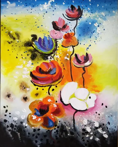 Quadros Pintura em Tela Moderno Aquarela Black Friday