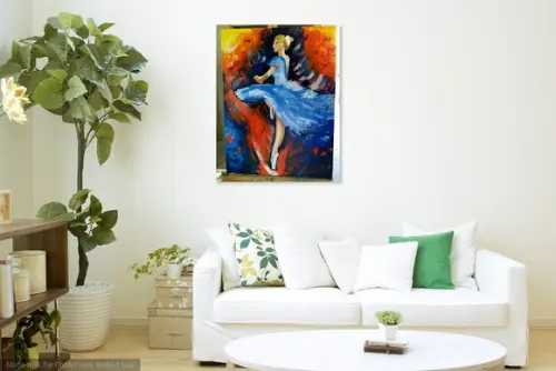Quadros Pintura em Tela Mulher Bailarina Black Friday