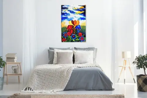 Quadros Pintura em Tela Mulheres Irmãs Colegas Amigas União
