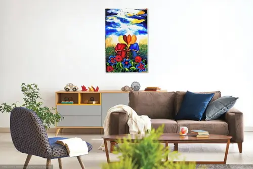 Quadros Pintura em Tela Mulheres Irmãs Colegas Amigas União