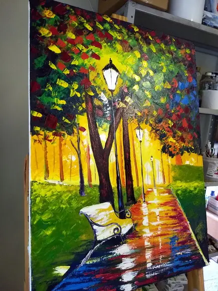 Quadros Pintura em Tela Paisagem Abstrato Black Friday